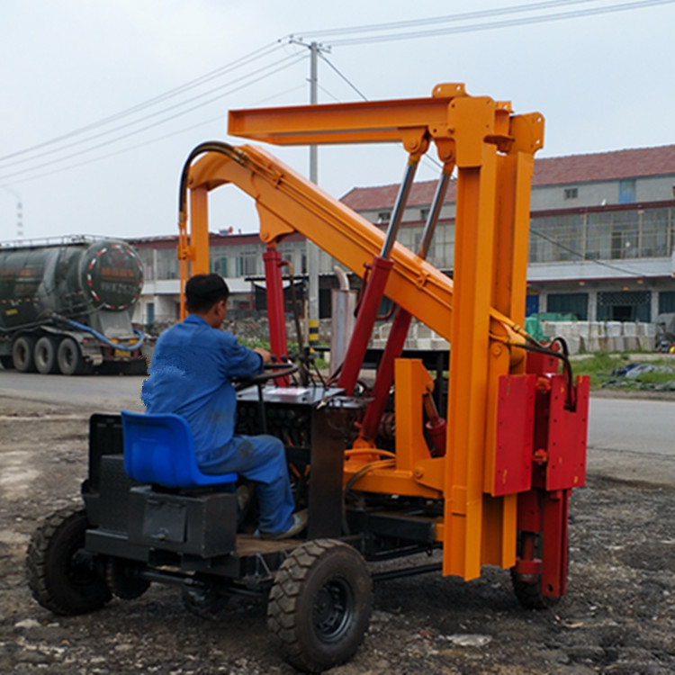 公路隔离带护栏液压打桩机钻孔拔桩生产厂家当地服务商